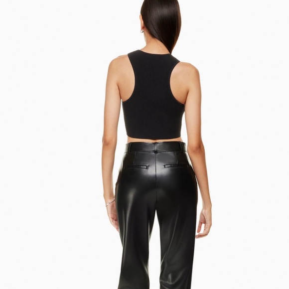 🆕 Aritzia Babaton Sculpt Knit Racer Cropped - Picture 3 of 10